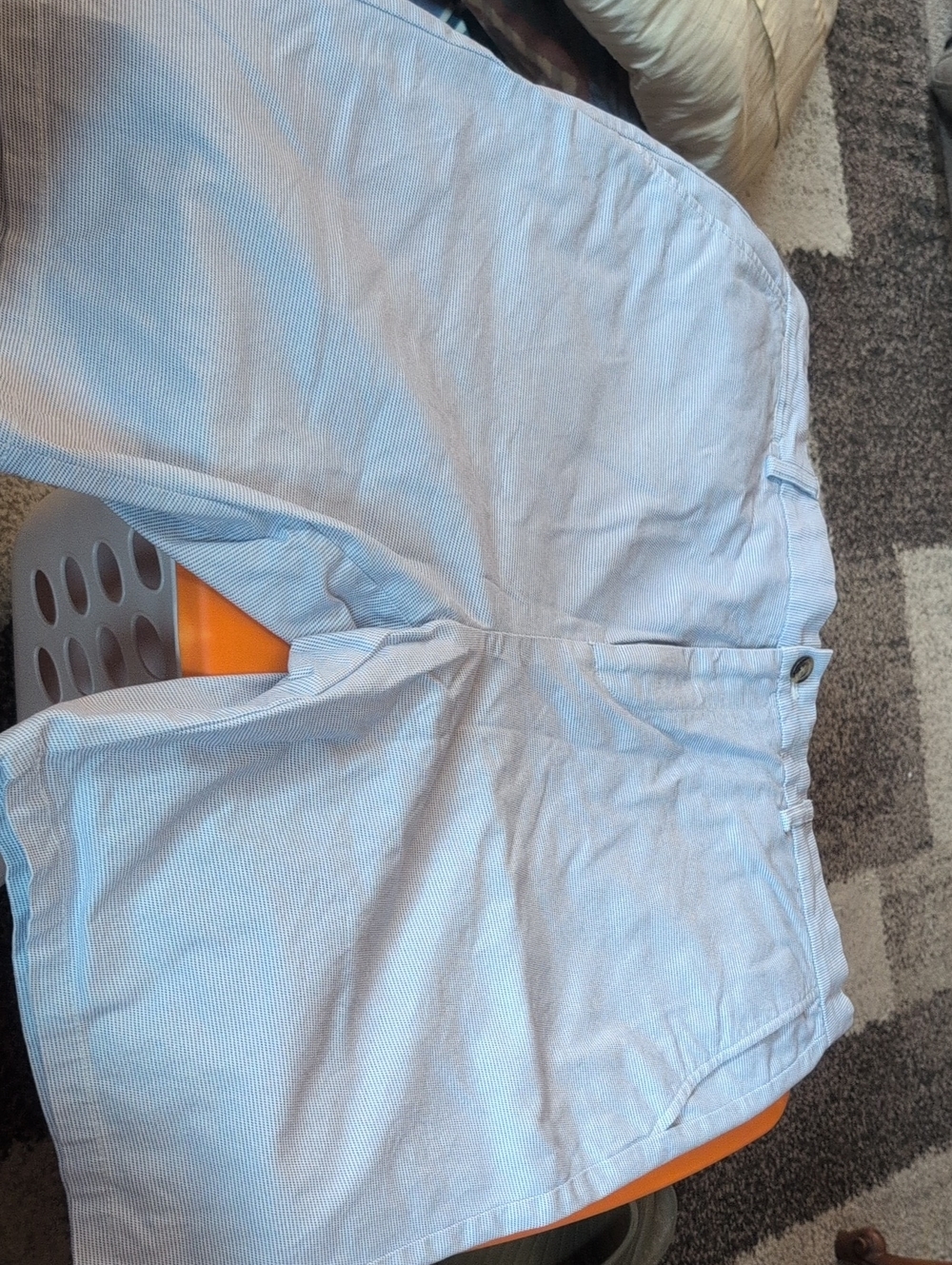 Old Navy Light Blue Seersucker Flat Front Shorts